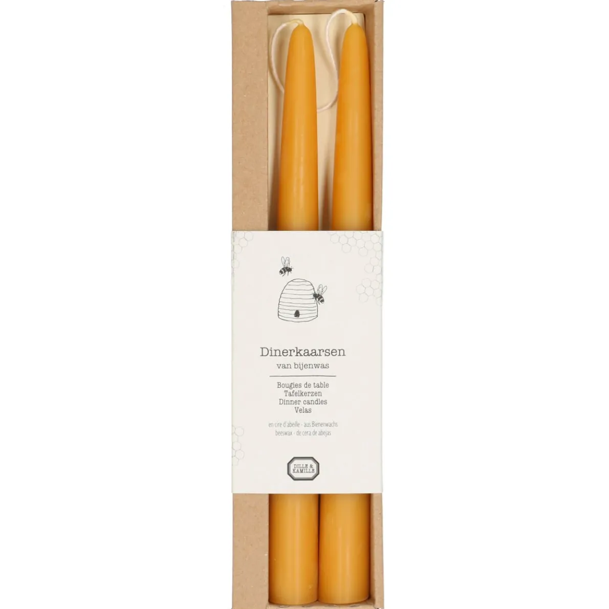 Dinerkaarsen, bijenwas