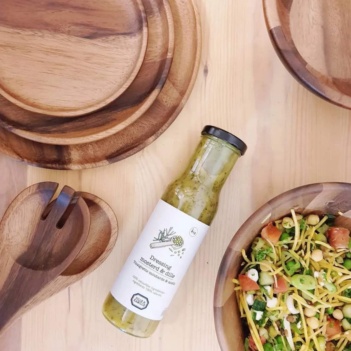 Dressing, biologisch, mosterd dille, 250 ml