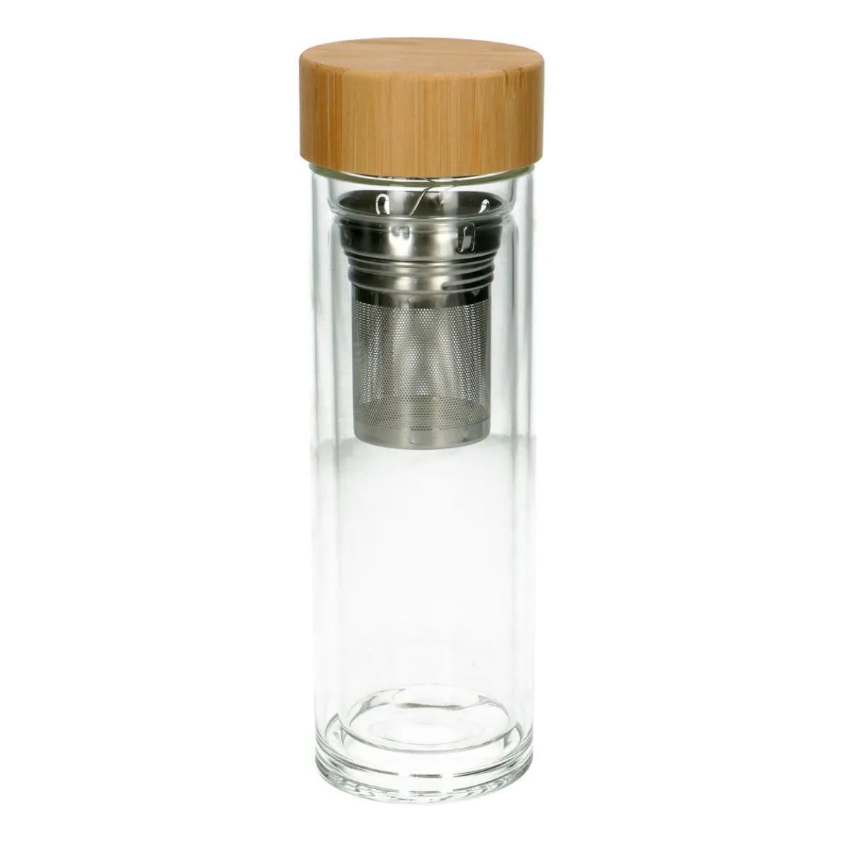 Dubbelwandige infusiefles, hittebestendig glas, 400 ml