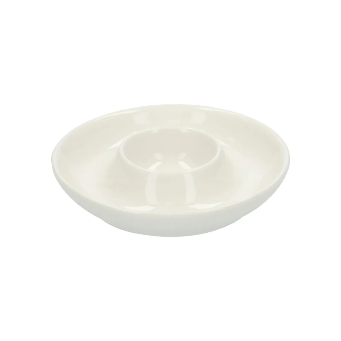 Eierdopje plat, porselein