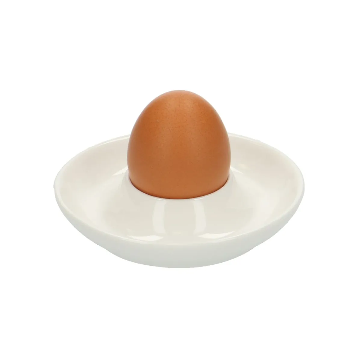 Eierdopje plat, porselein