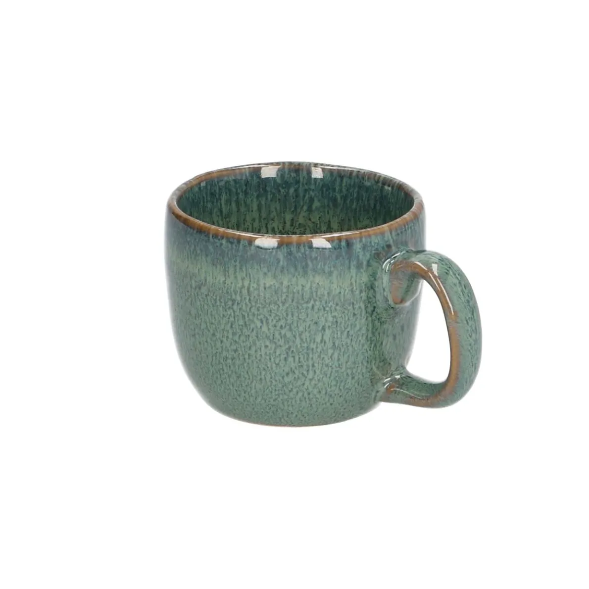 Espressokop reactieve glazuur, steengoed, groen