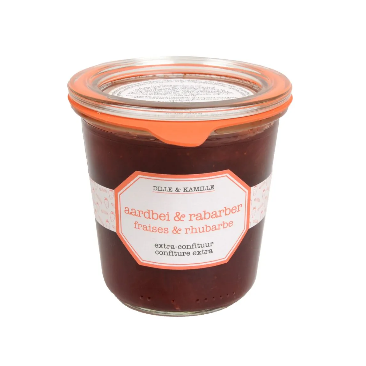 Extra-confituur, aardbei & rabarber, 320 gram