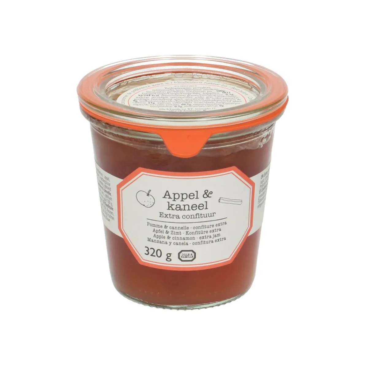 Extra-confituur, appel & kaneel, 320 gram