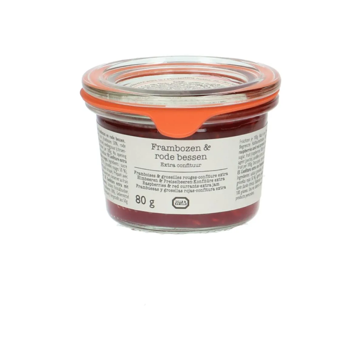Extra-confituur, frambozen & bessen, 80 gram