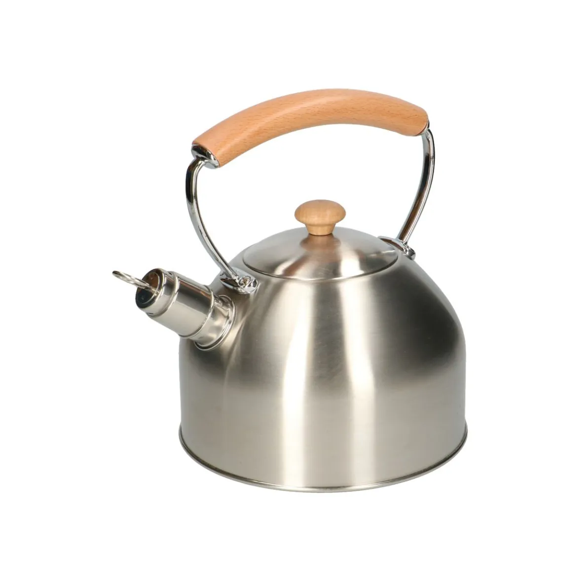 Fluitketel, rvs met houten handvat, 2,5 liter