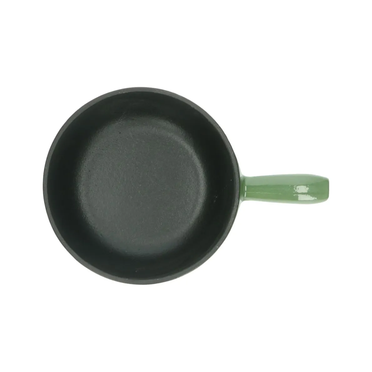 Fonduepan, gietijzer, groen