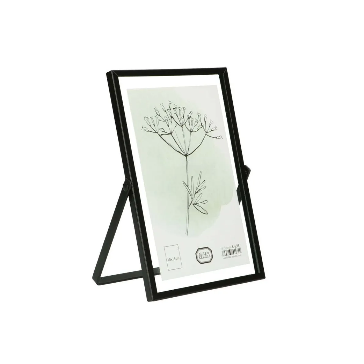 Fotolijstje, metaal, zwart, 10 x 15 cm