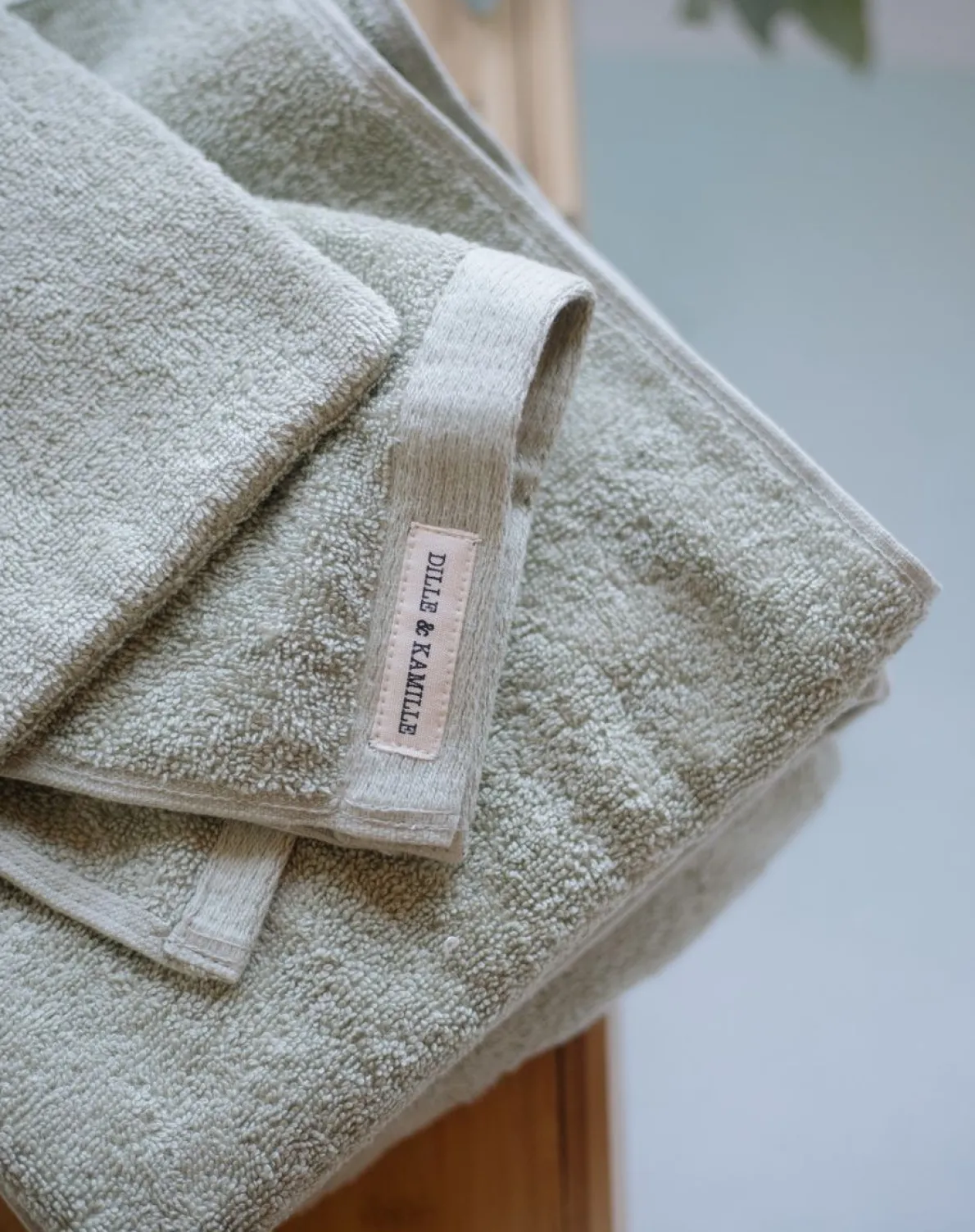 Gastendoek, Recycled katoen, Lichtgroen, 30 x 50 cm