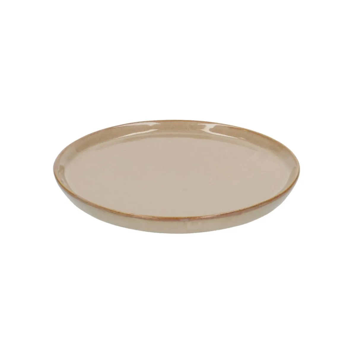 Gebaksbordje reactief glazuur, steengoed, zand, Ø 15 cm