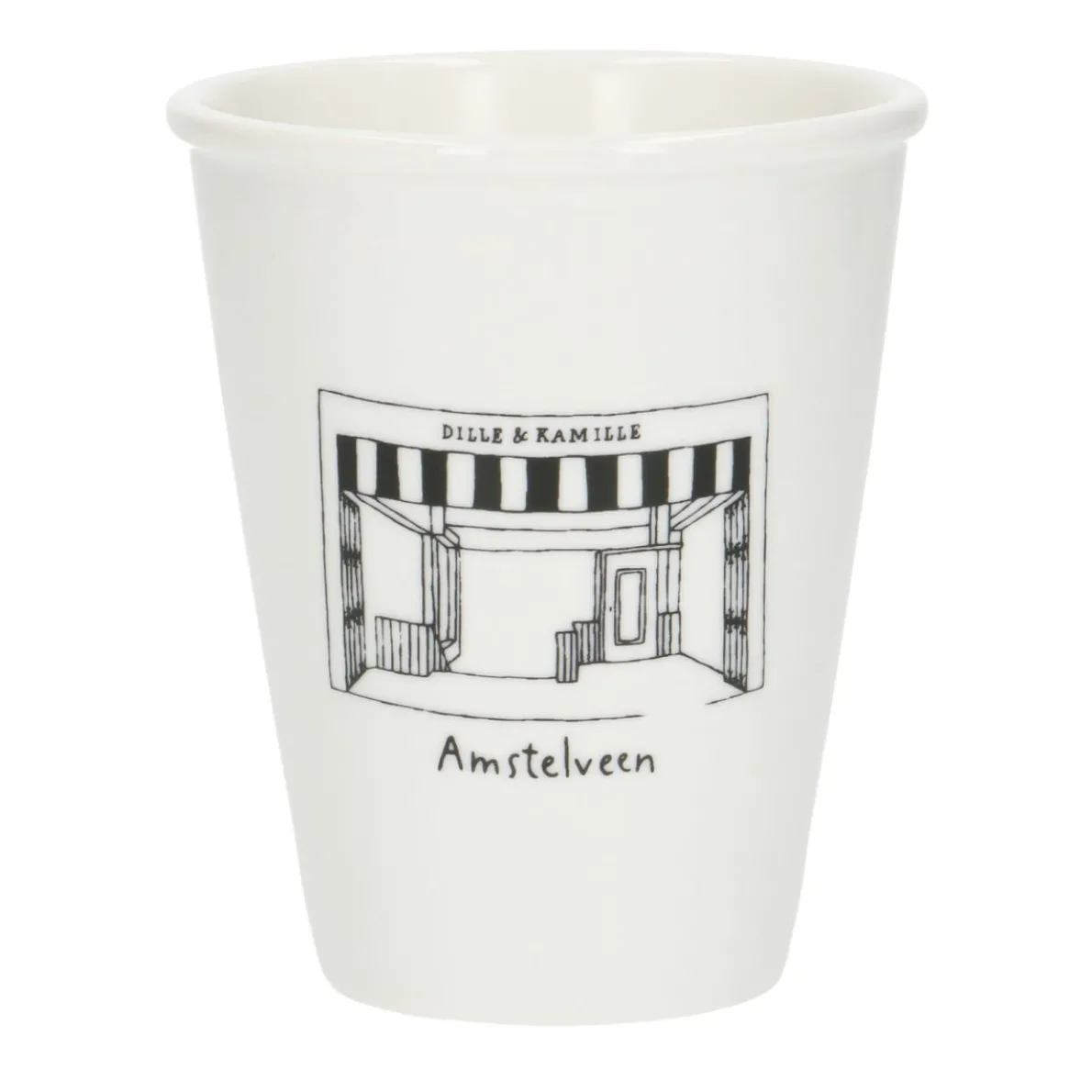 Gevel mok, Amstelveen, porselein, 200 ml