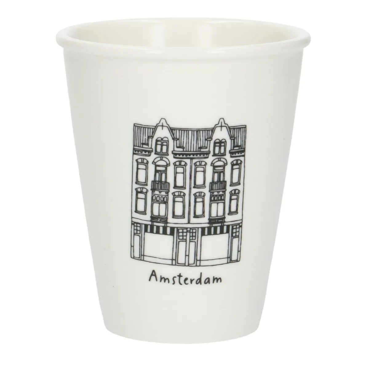 Gevel mok, Amsterdam De Pijp, porselein, 200 ml