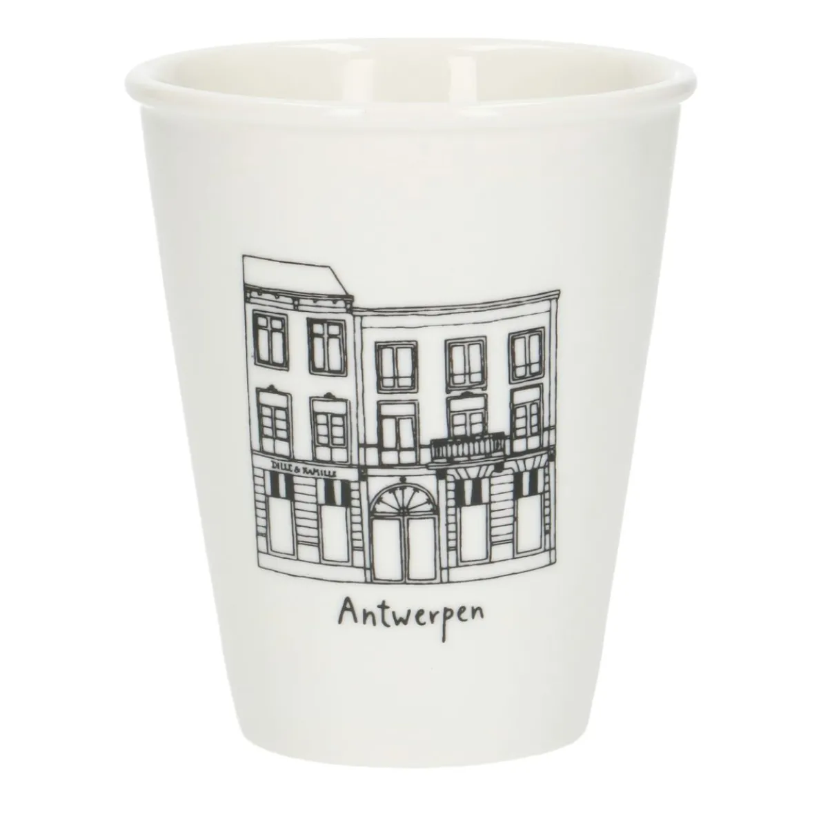 Gevel mok, Antwerpen Wapper, porselein, 200 ml