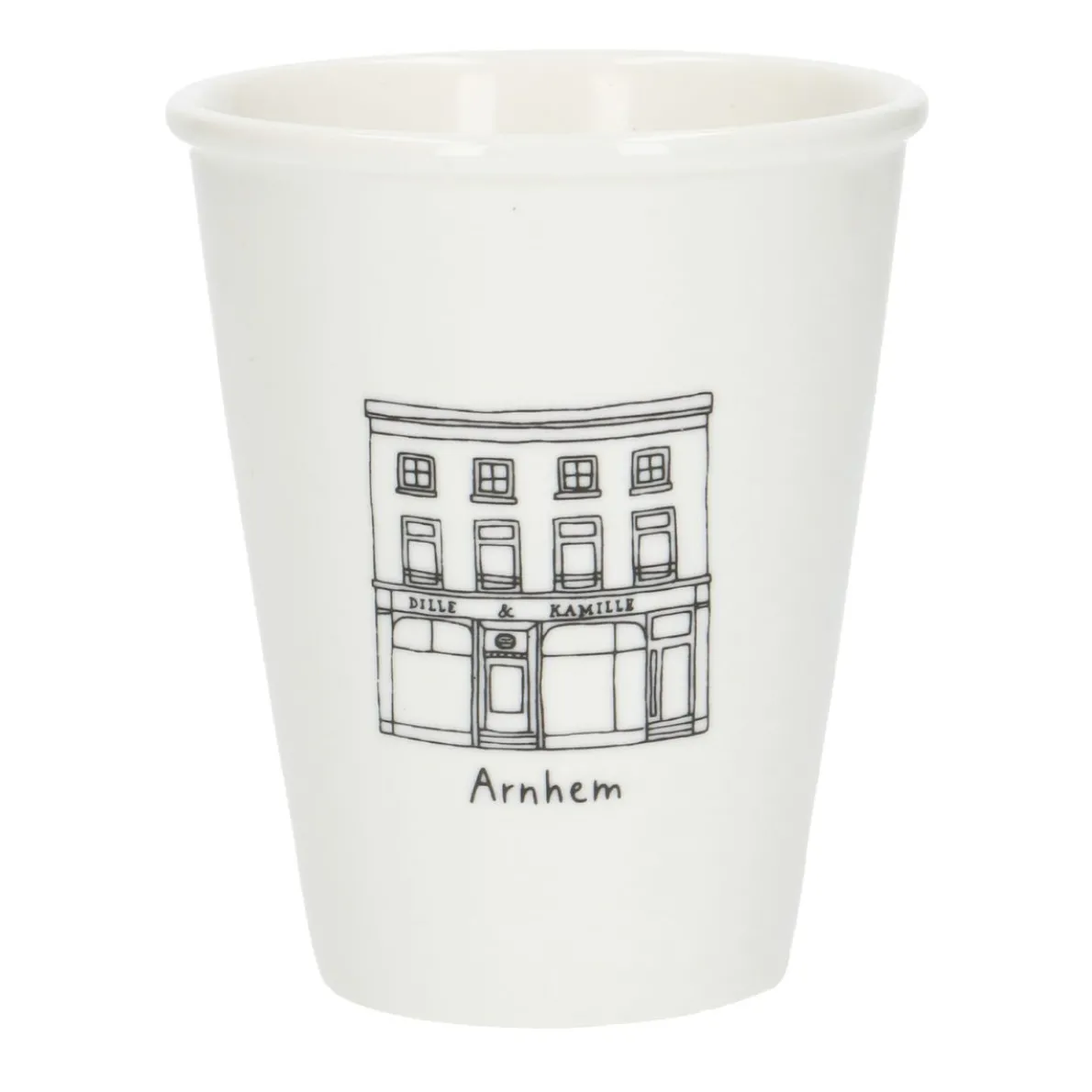 Gevel mok, Arnhem, porselein, 200 ml