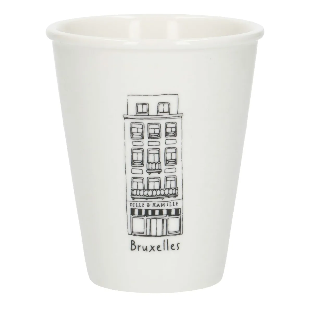 Gevel mok, Brussel Jean Stas, porselein, 200 ml