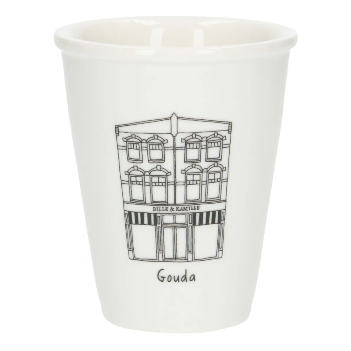 Gevel mok, Gouda, porselein, 200 ml