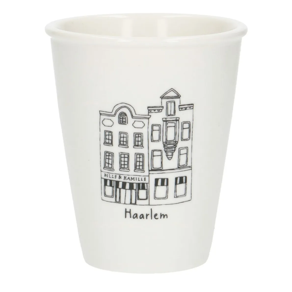 Gevel mok, Haarlem, porselein, 200 ml