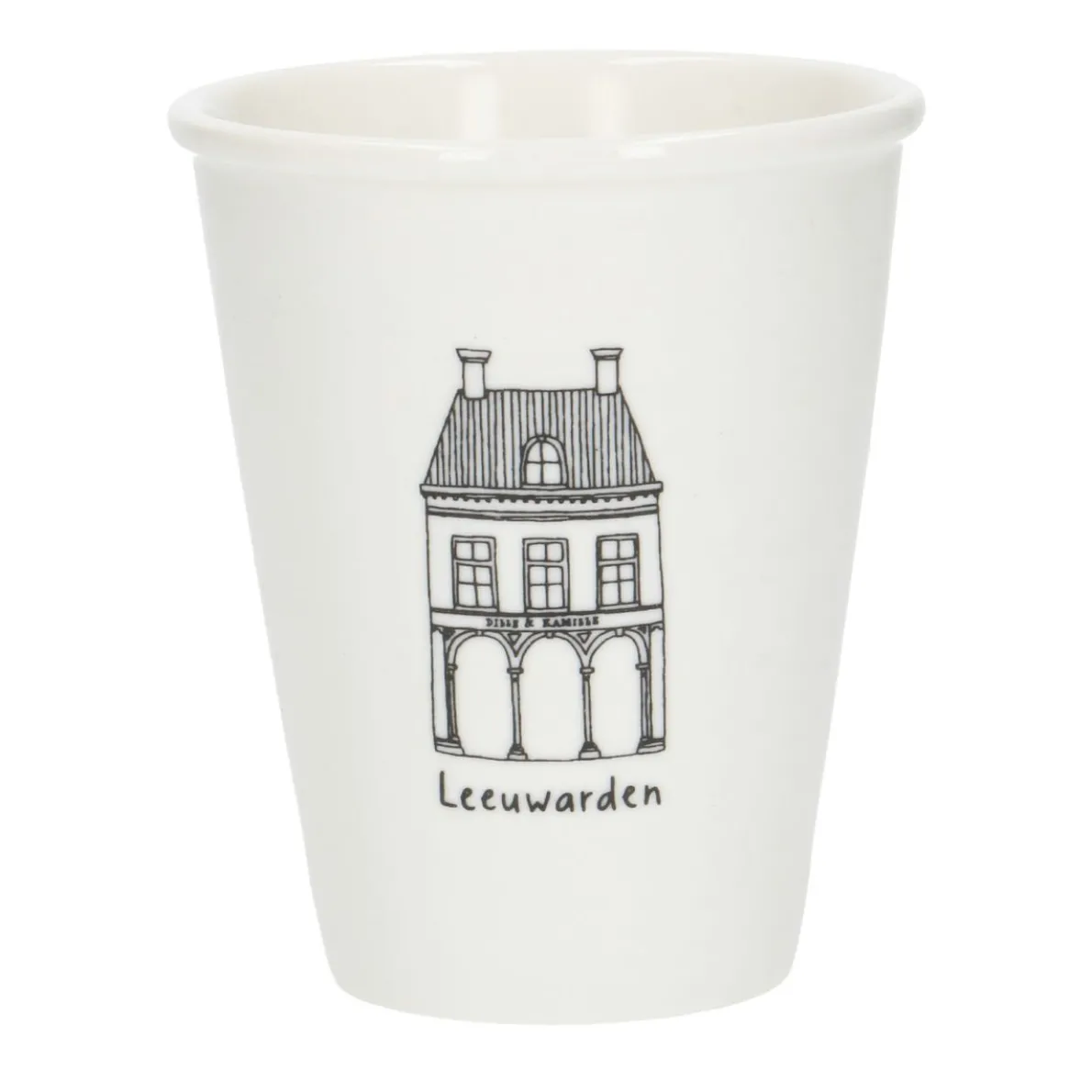 Gevel mok, Leeuwarden, porselein, 200 ml