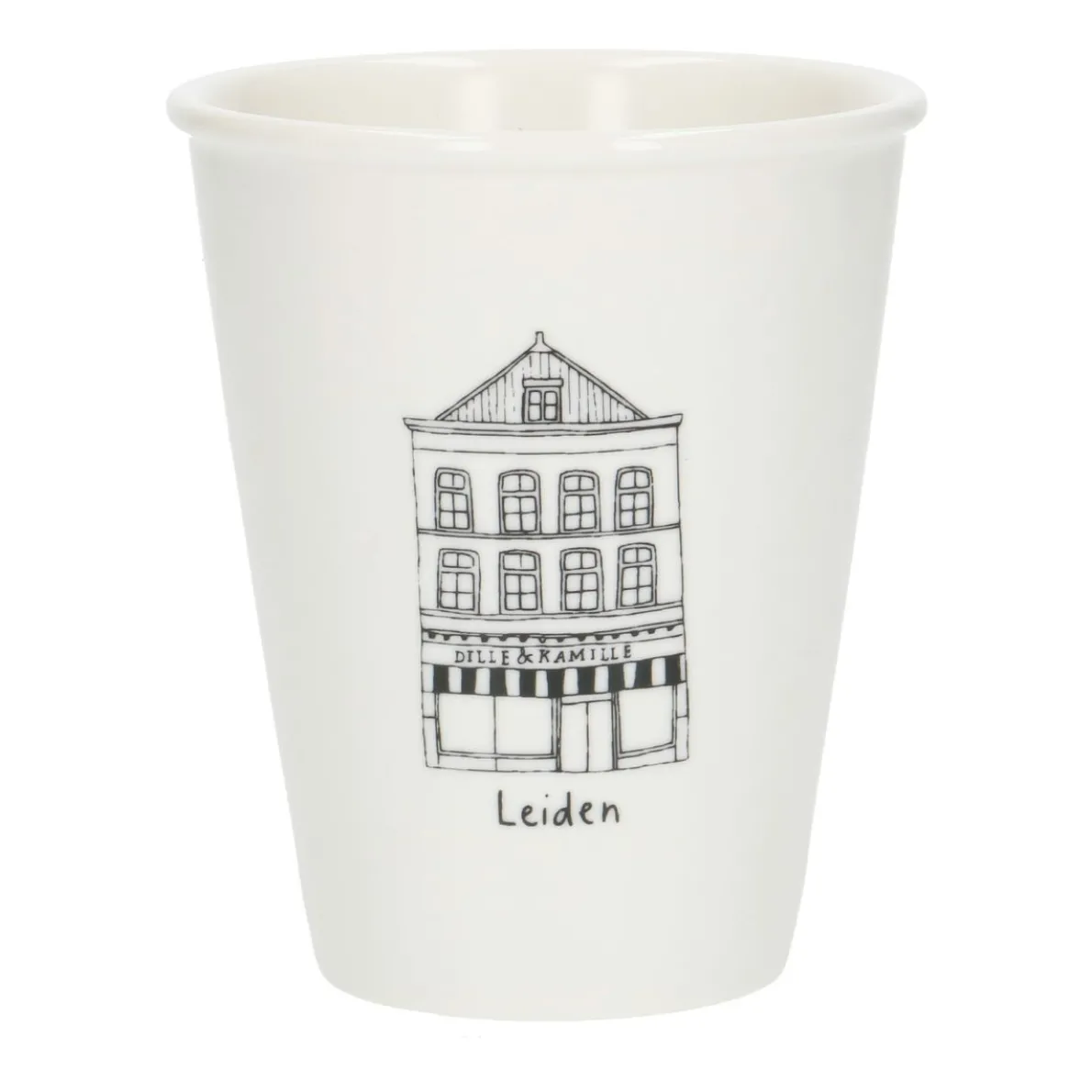 Gevel mok, Leiden, porselein, 200 ml