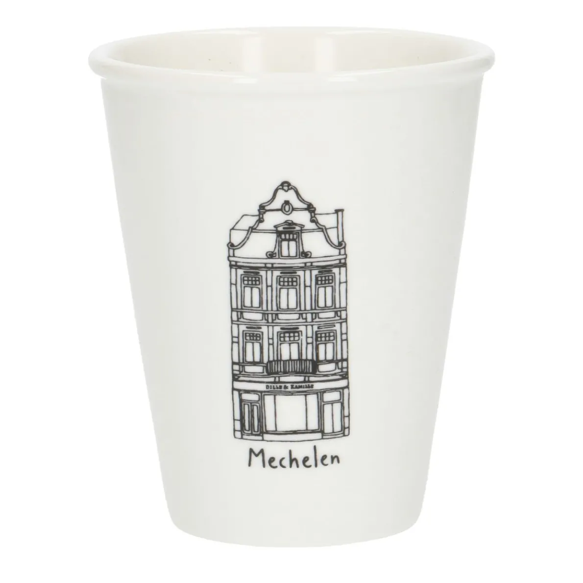 Gevel mok, Mechelen, porselein, 200 ml