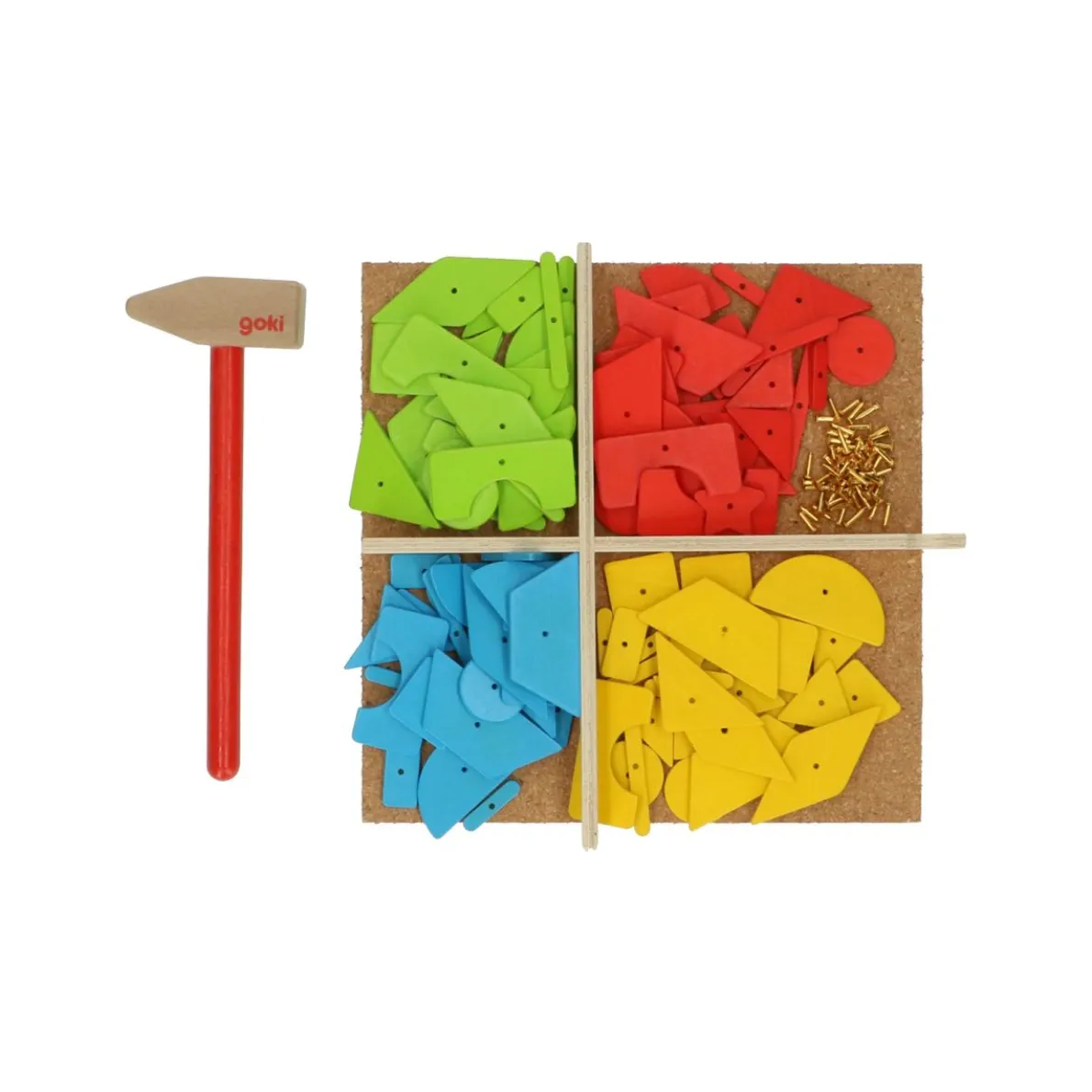 Hamertje tik, hout en kurk, 3+