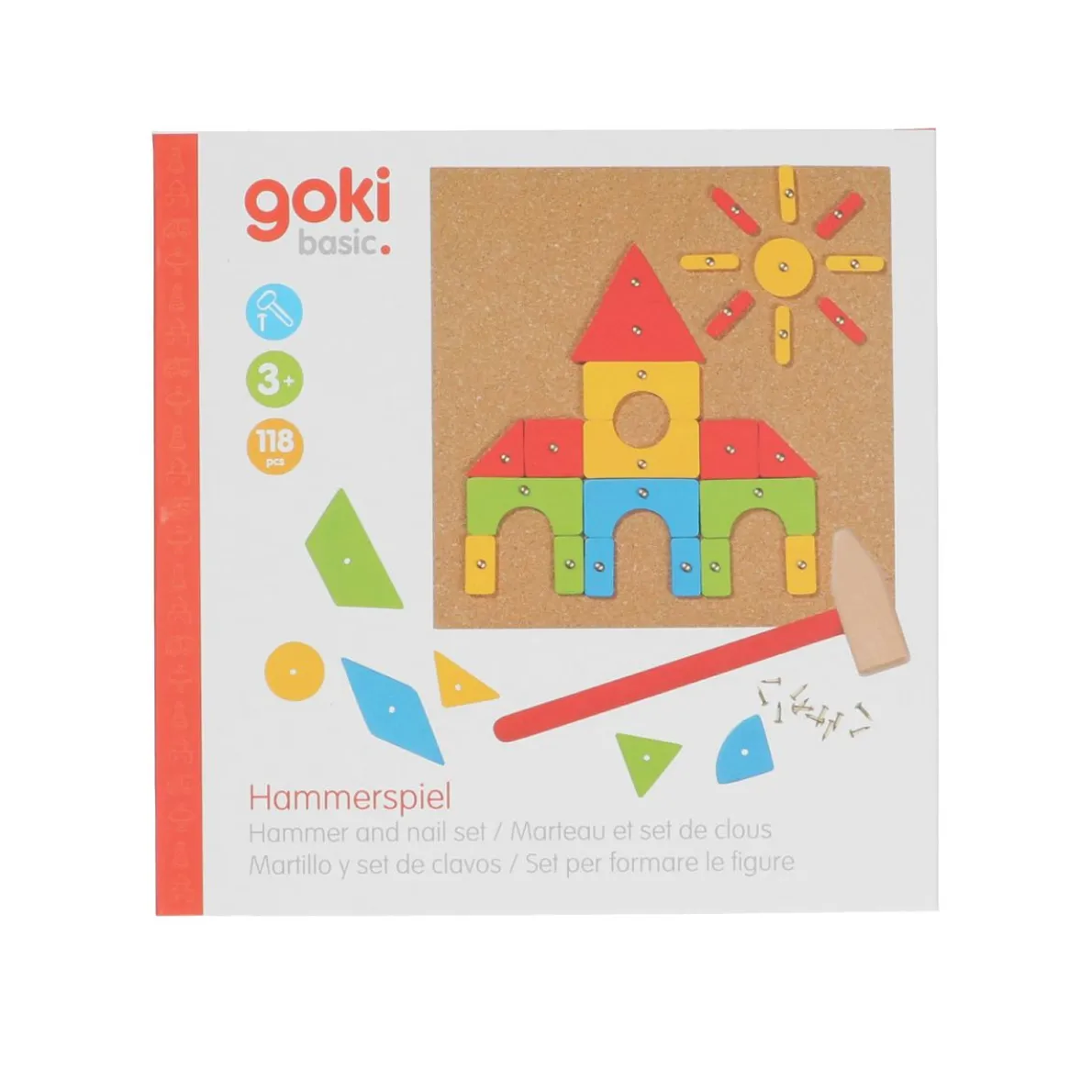 Hamertje tik, hout en kurk, 3+