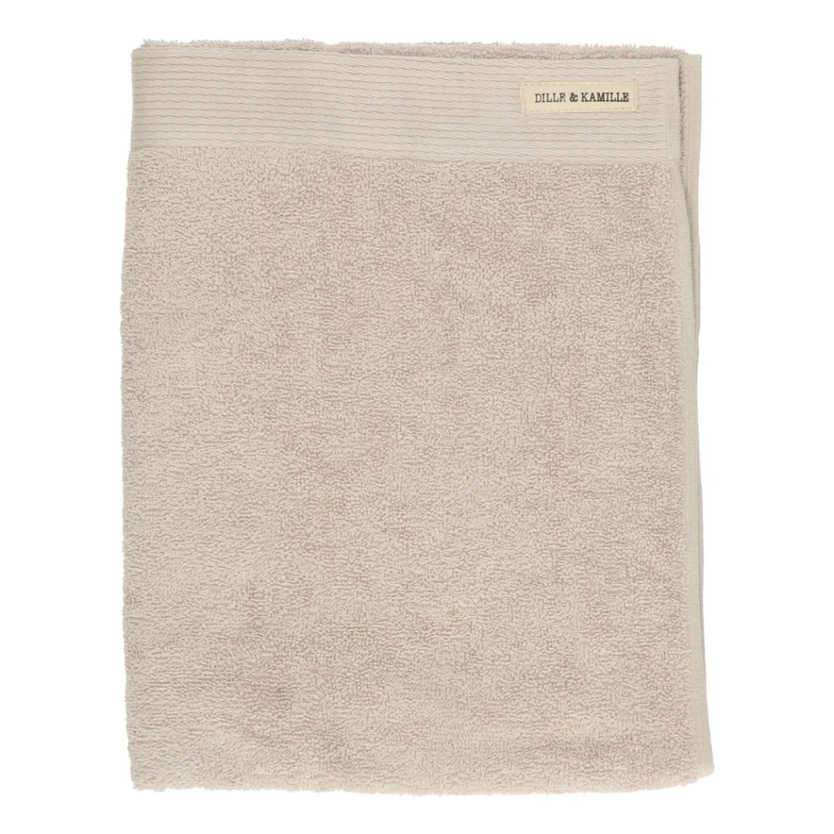 Handdoek, Recycled katoen, Licht zand, 50 x 100 cm