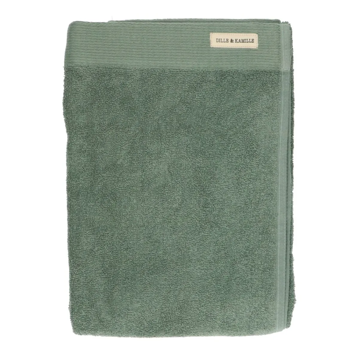 Handdoek, Recycled katoen, Groengrijs, 70 x 140 cm