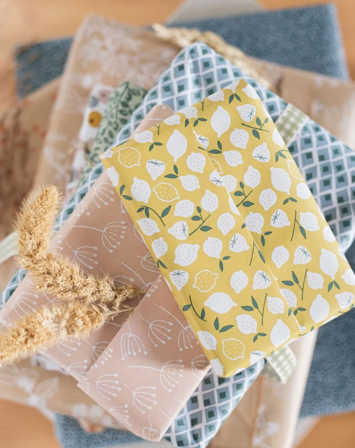 Inpakpapier, citroenen 70 x 250 cm