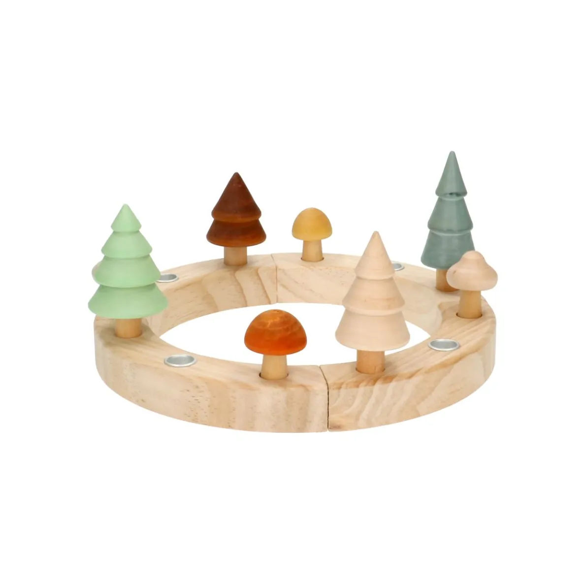 Jaarring of adventskandelaar, hout