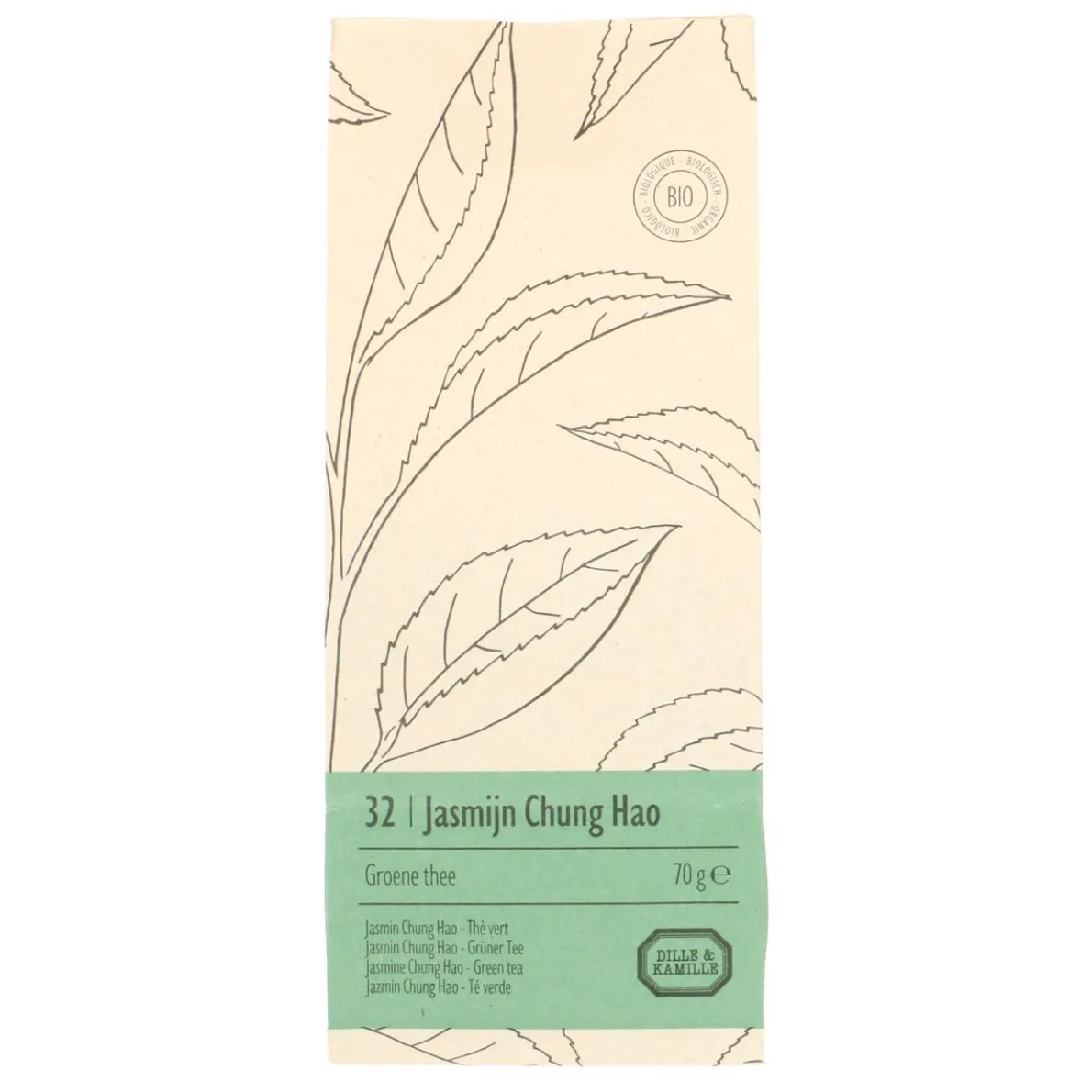 Jasmijn Chung Hao, biologisch, groene thee, zakje 70 gram