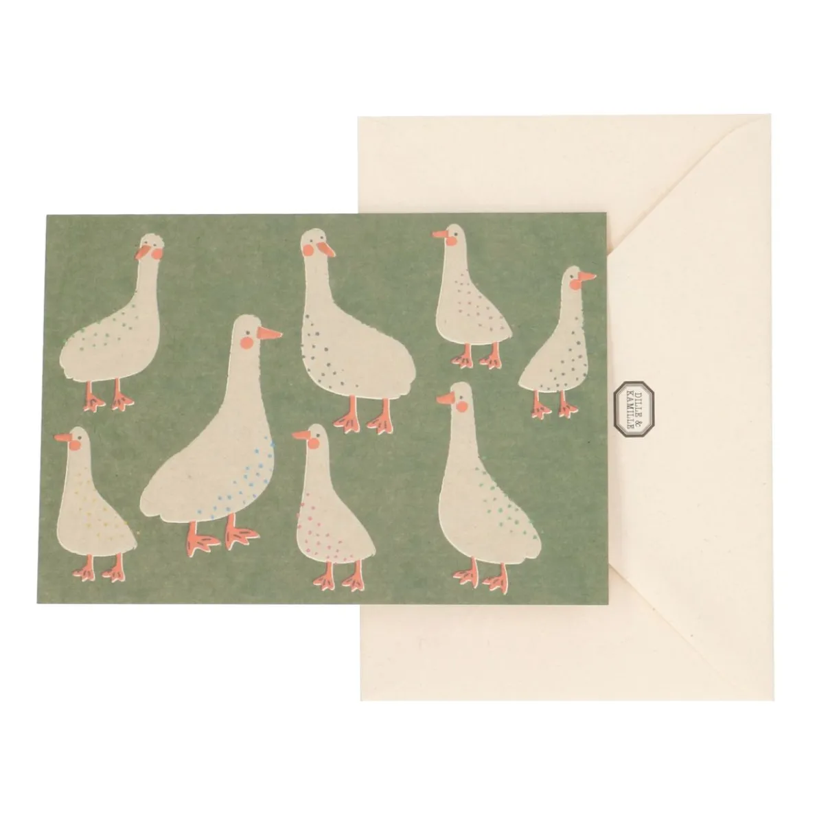 Kaart met envelop, ganzen