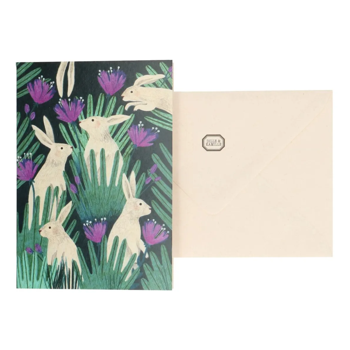 Kaart,  World Animal Protection, konijnen tussen het gras