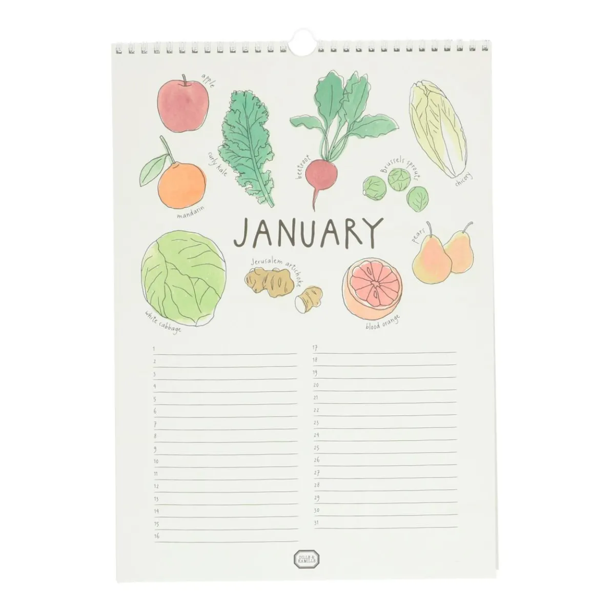 Kalender, groente fruit