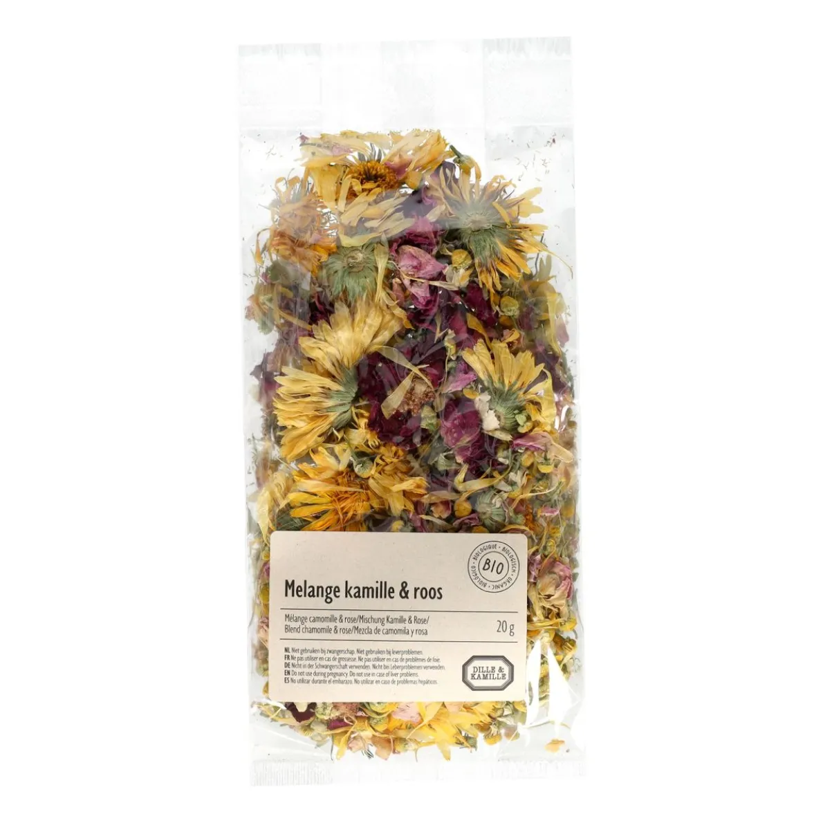 Kamille en roos, kruidenmelange, biologisch, 20 gram