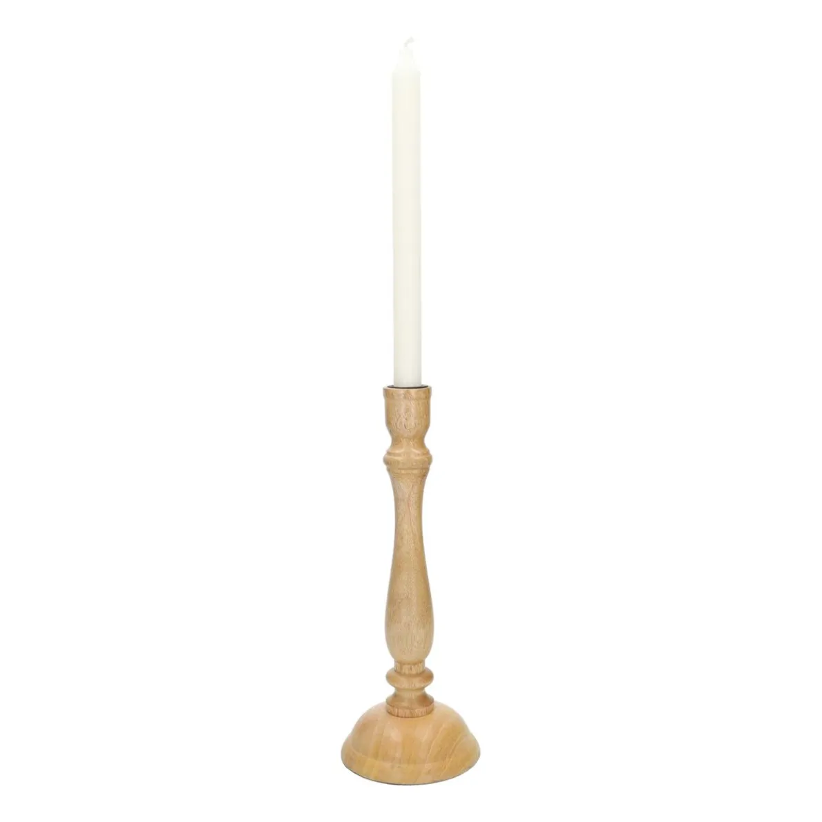 Kandelaar, mangohout, hoog, 29,5 cm