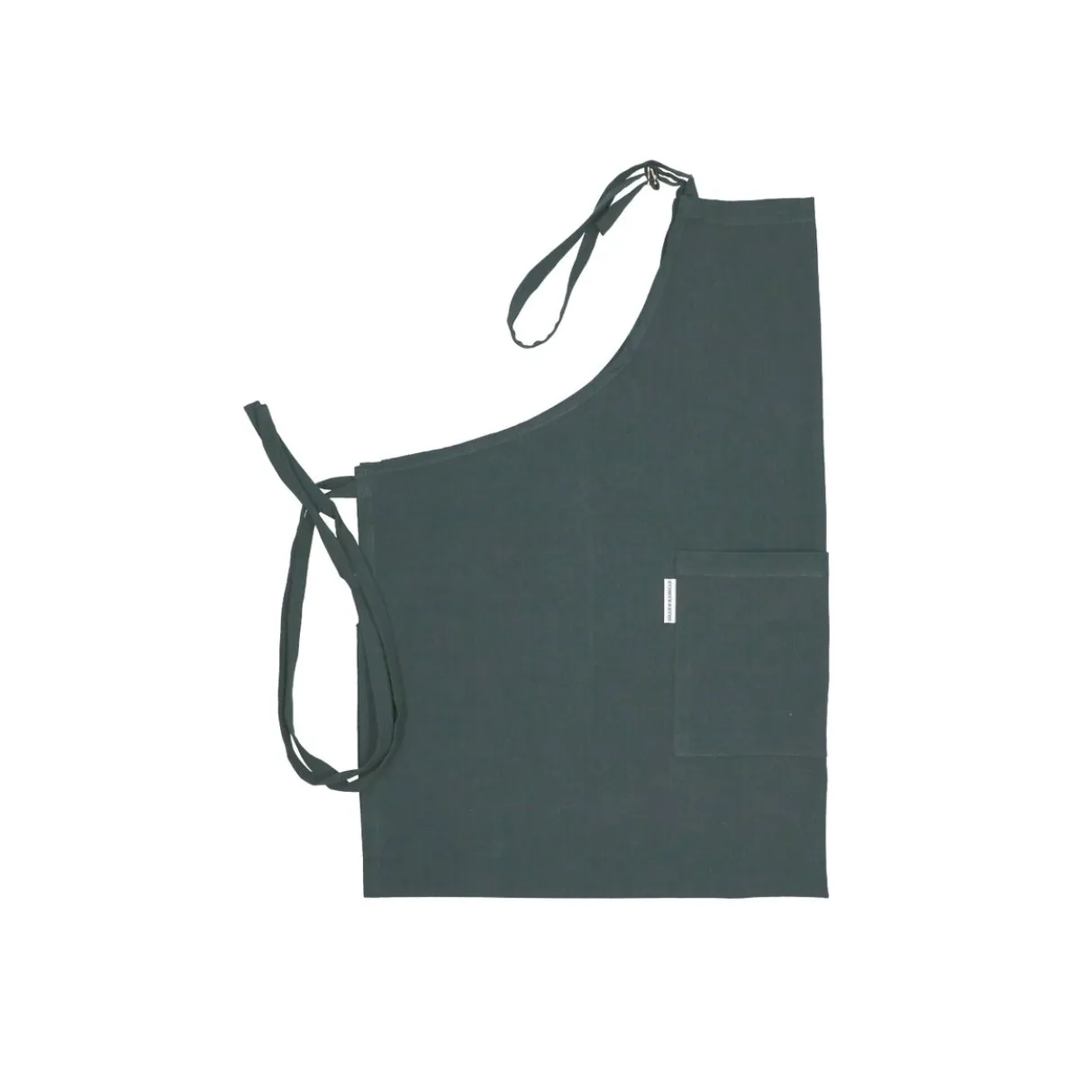 Keukenschort, bio-katoen, donkergroen gemêleerd