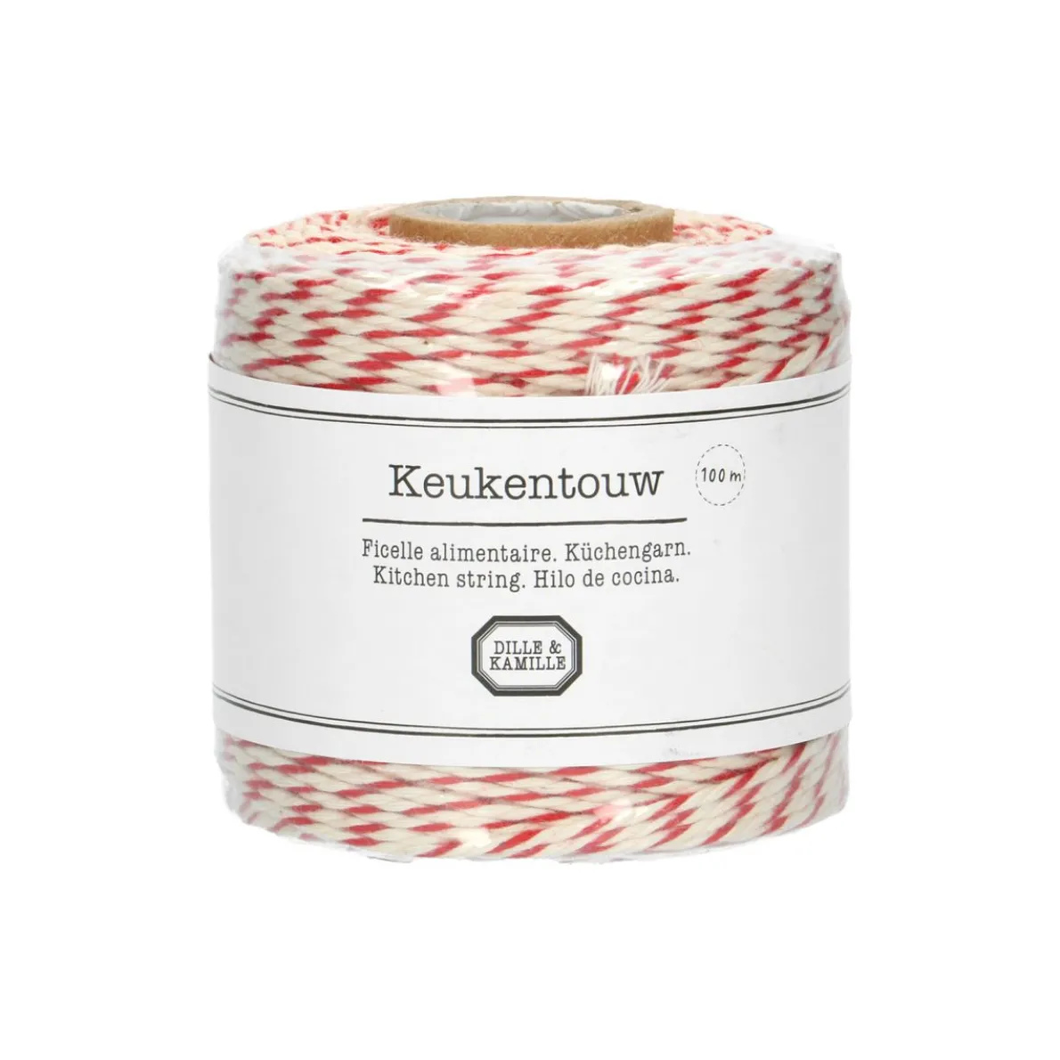 Keukentouw, rood/wit