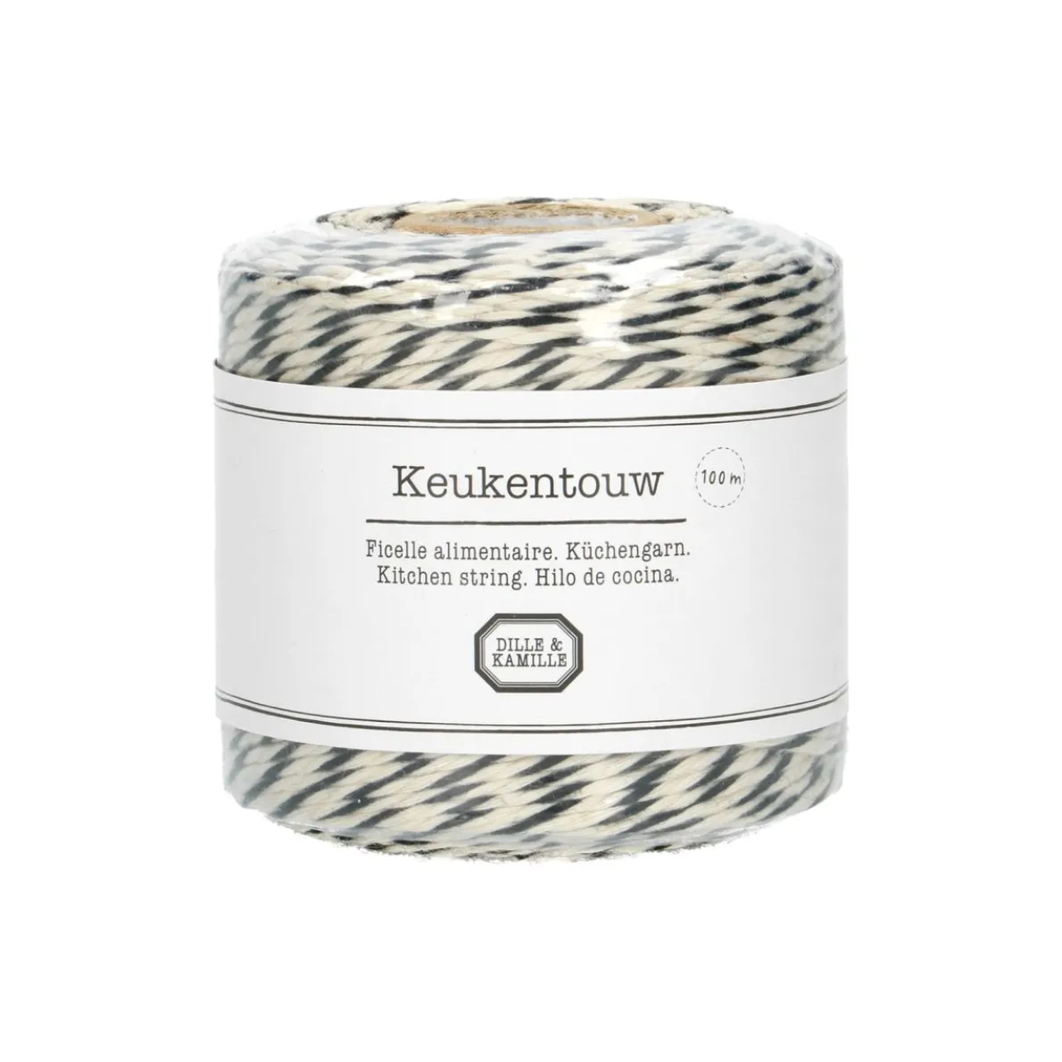 Keukentouw, zwart/wit