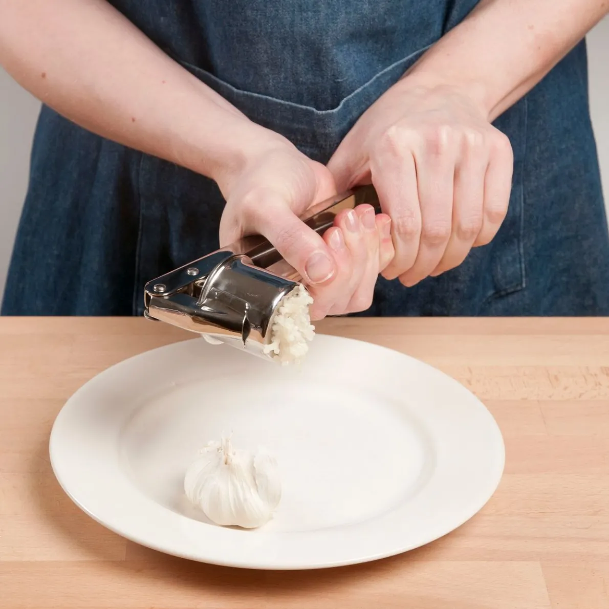 Knoflookpers, roestvrij staal