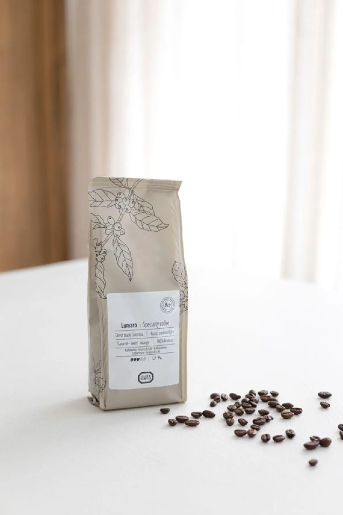 Koffiebonen, biologisch, Lumaro Colombia, 250 gram