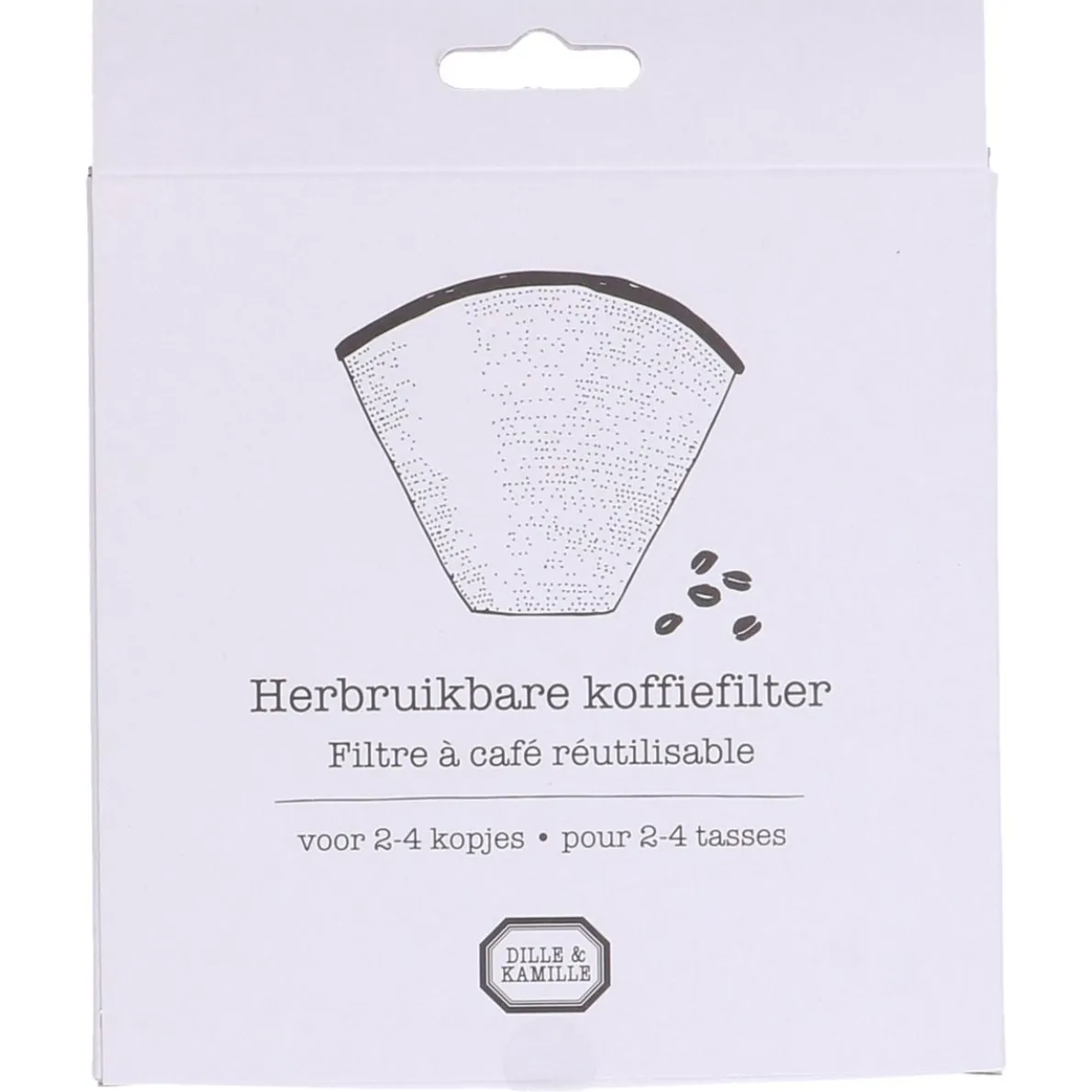 Koffiefilter herbruikbaar, RVS, 2-4 kopjes