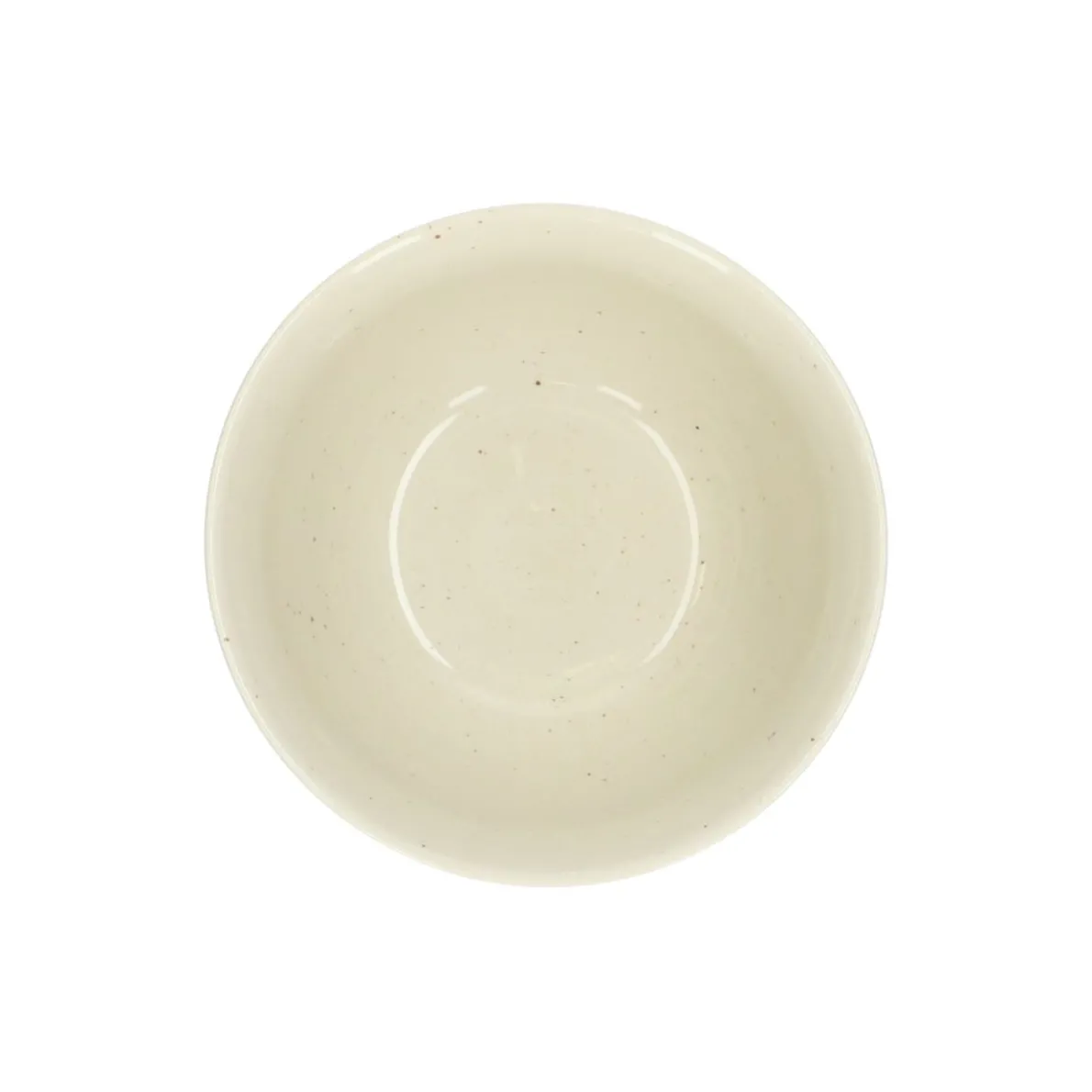 Kom, steengoed, beige, spikkel, Ø 12 cm