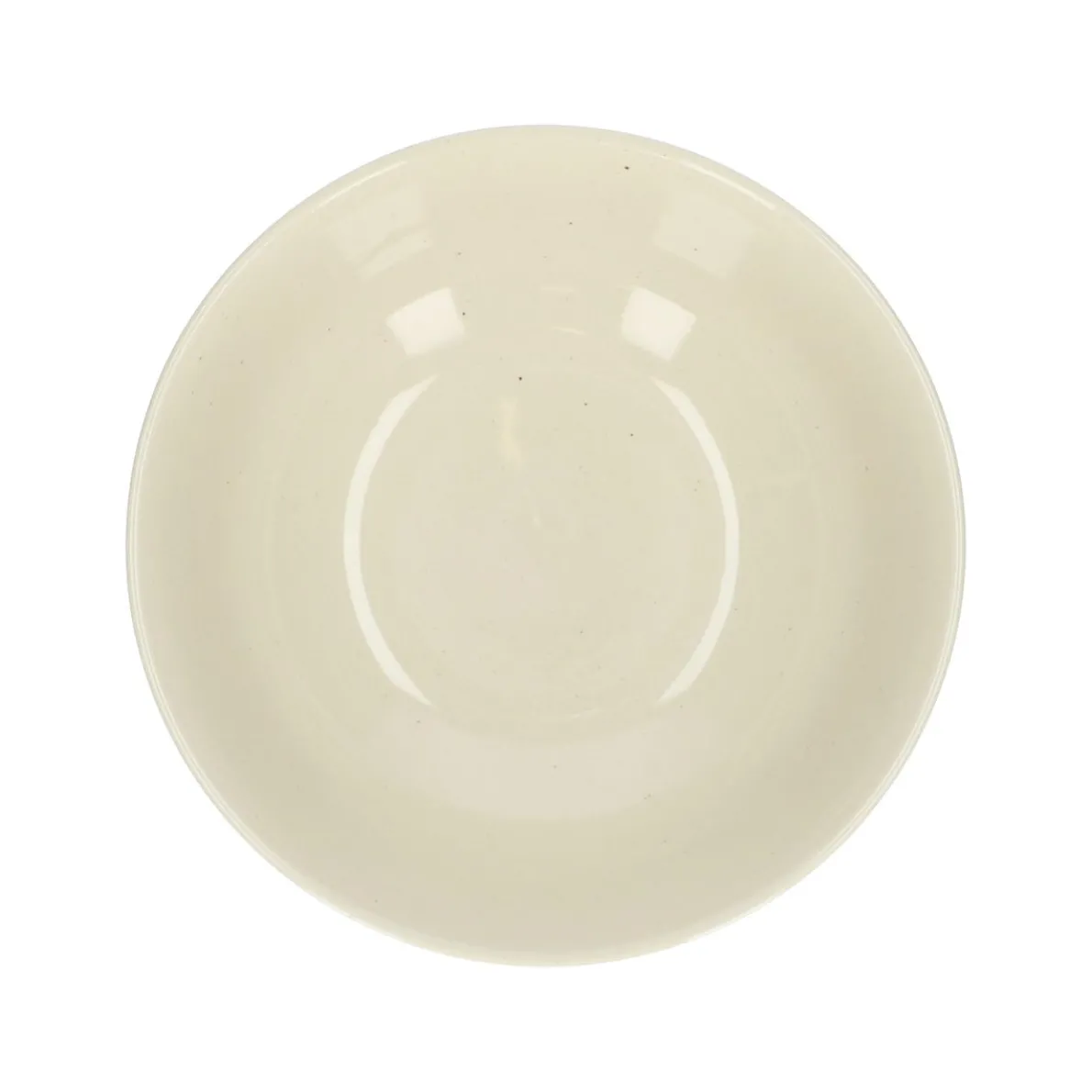 Kom, steengoed, beige, spikkel, Ø 17,5 cm, laag