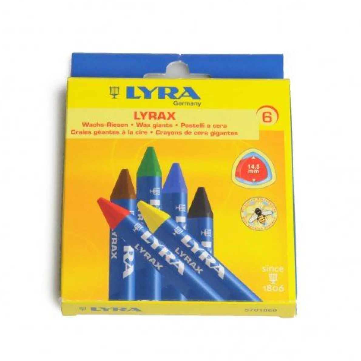 Krijtjes van bijenwas, 6 stuks