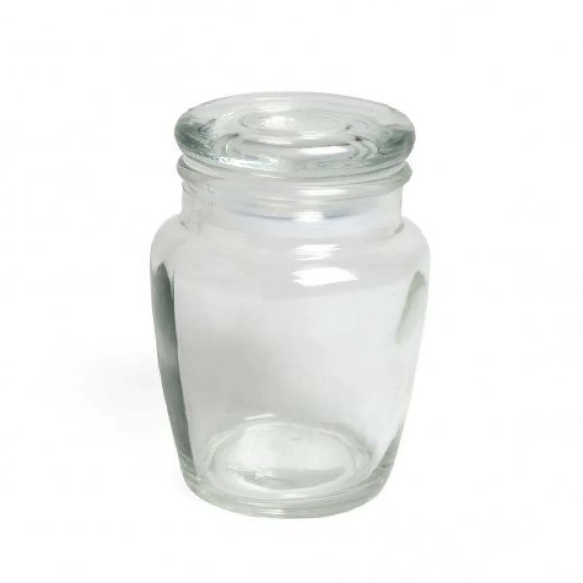 Kruidenpotje met glazen deksel, taps, 150 ml