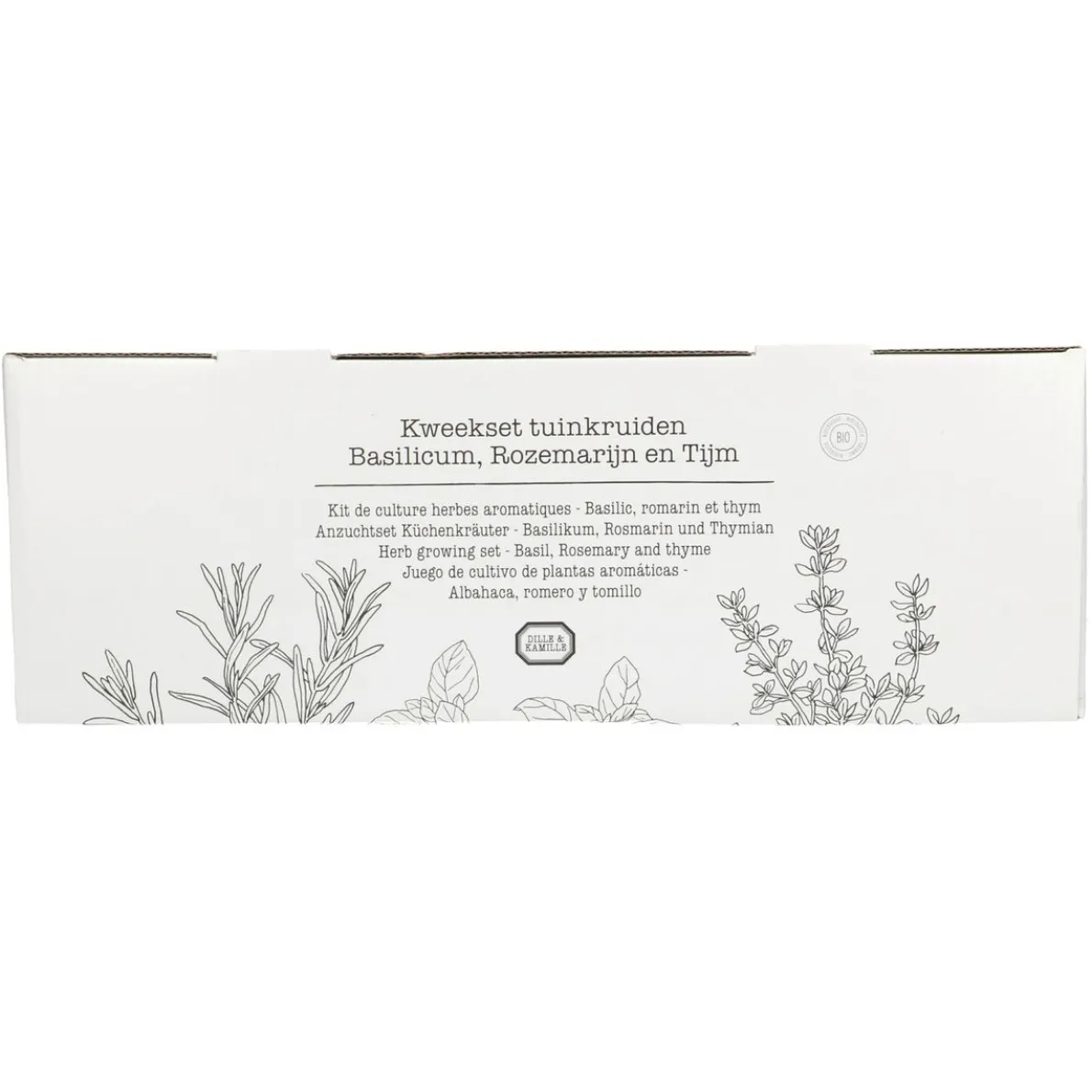 Kweekset tuinkruiden, biologisch, set van 3 potjes