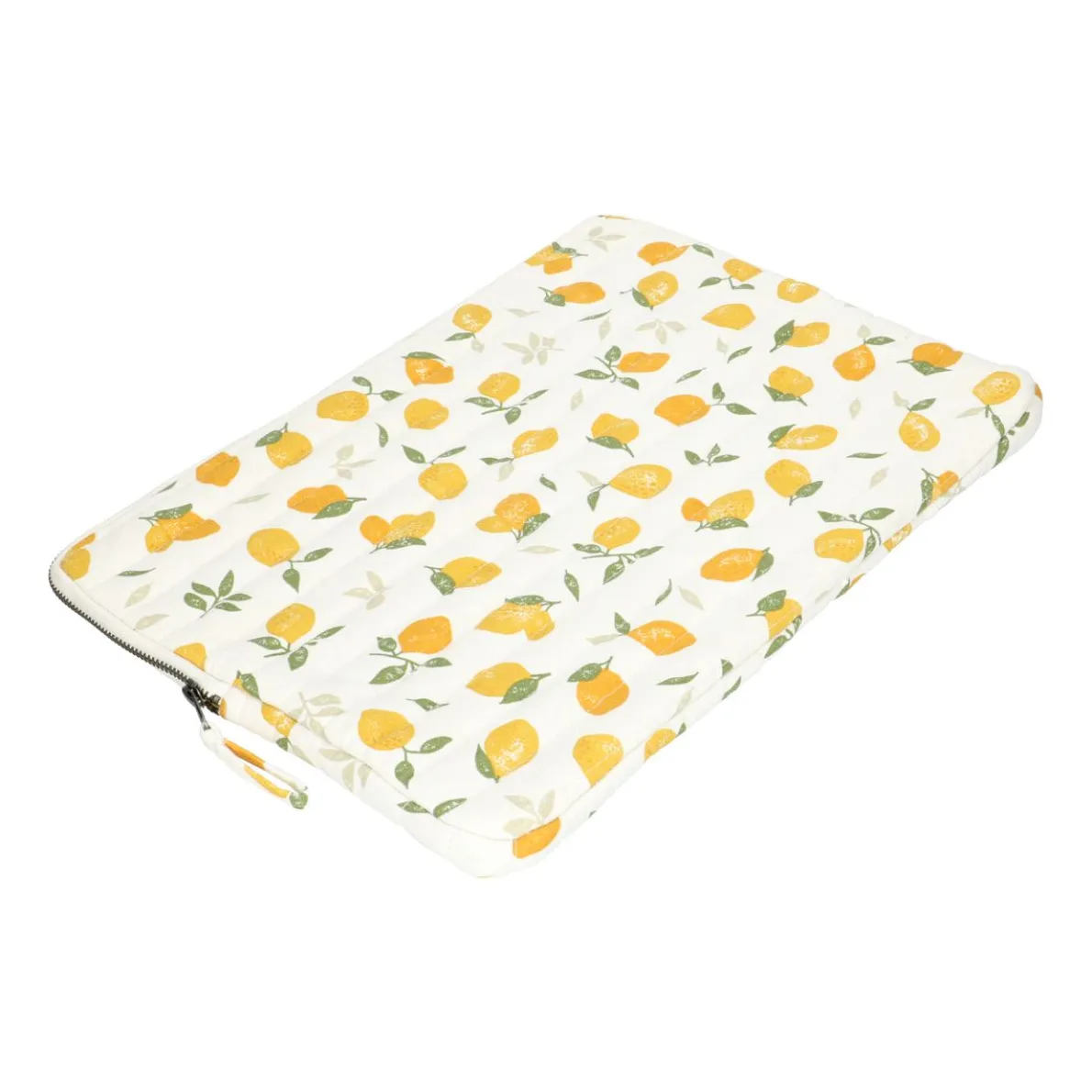 Laptophoes, biologisch katoen, citroenen, 16 inch