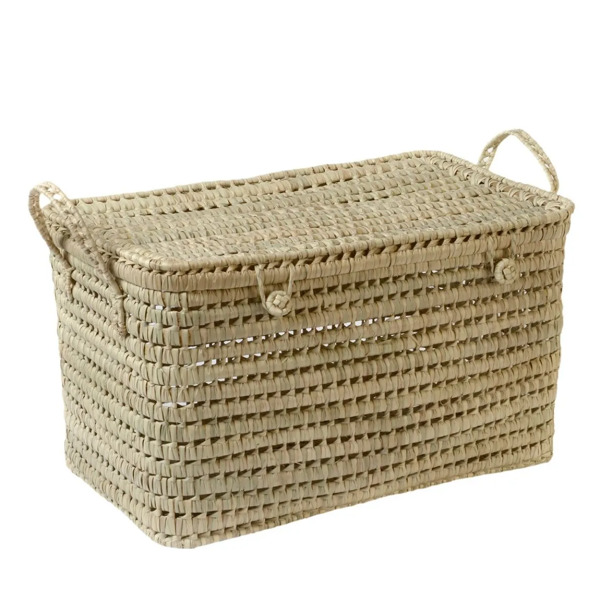 Mand met deksel, palmblad, groot