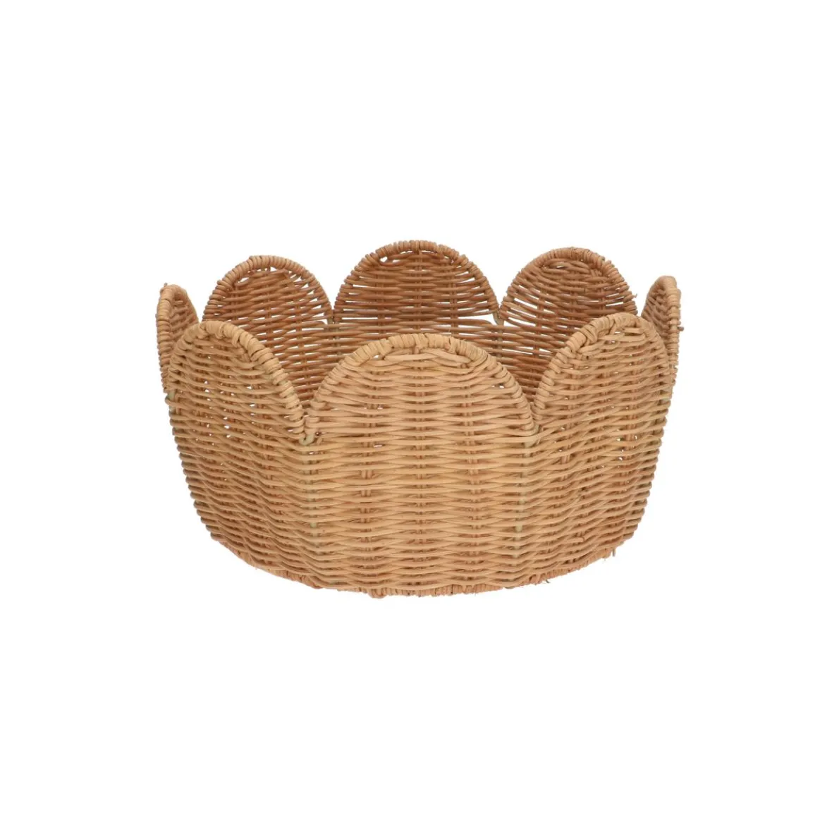 Mandje geschulpt, rattan, 25 cm